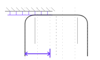 Offset deformable barrier, not animated