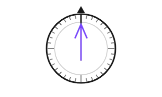 Compass rose, not animated