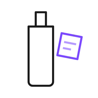 Wash-off label, not animated