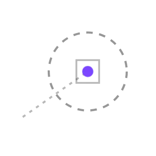 Geofence crossing, not animated