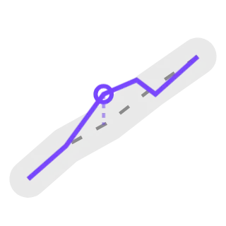 Route deviation, not animated
